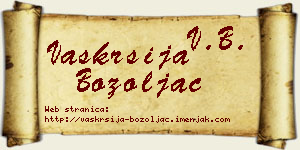 Vaskrsija Bozoljac vizit kartica